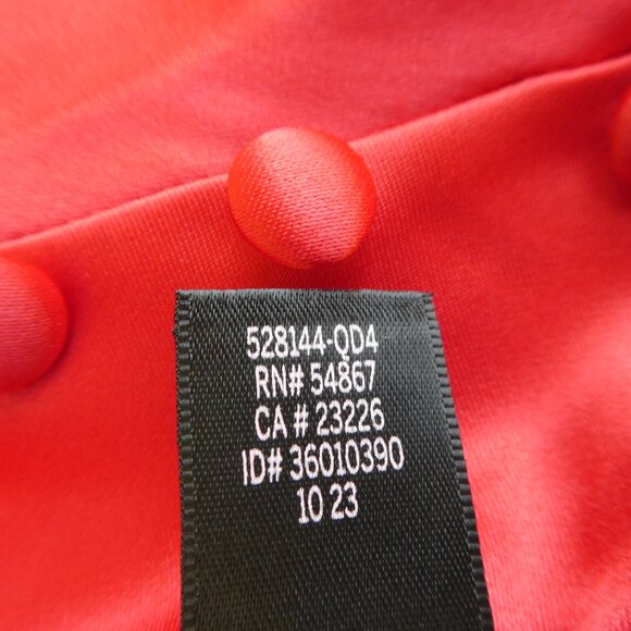 Victoria's Secret Red Liquid Satin Slip Dress Side Buttons Lace Panels Adj Strap - Picture 8 of 9